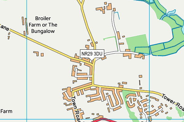 NR29 3DU map - OS VectorMap District (Ordnance Survey)