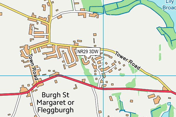 NR29 3DW map - OS VectorMap District (Ordnance Survey)