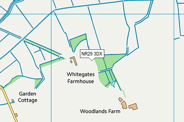 NR29 3DX map - OS VectorMap District (Ordnance Survey)