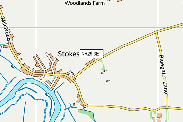 NR29 3ET map - OS VectorMap District (Ordnance Survey)