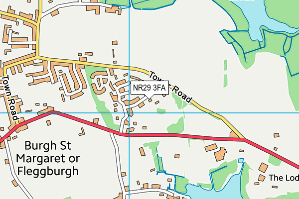 NR29 3FA map - OS VectorMap District (Ordnance Survey)