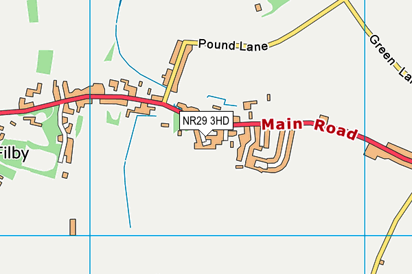 NR29 3HD map - OS VectorMap District (Ordnance Survey)