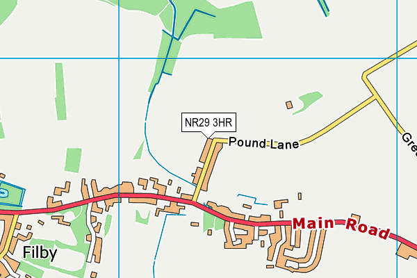 NR29 3HR map - OS VectorMap District (Ordnance Survey)