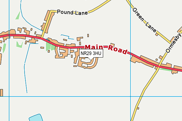 NR29 3HU map - OS VectorMap District (Ordnance Survey)