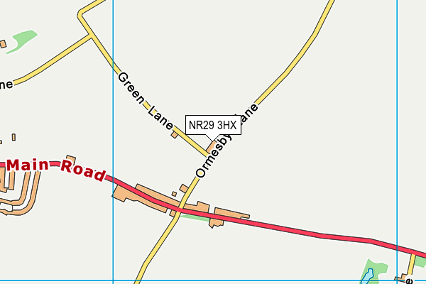 NR29 3HX map - OS VectorMap District (Ordnance Survey)