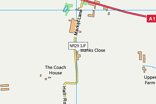 NR29 3JF map - OS VectorMap District (Ordnance Survey)
