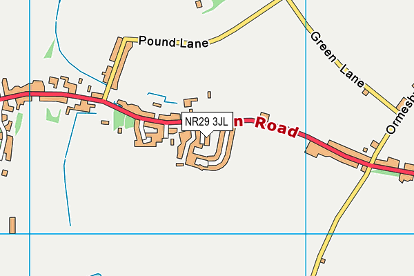 NR29 3JL map - OS VectorMap District (Ordnance Survey)