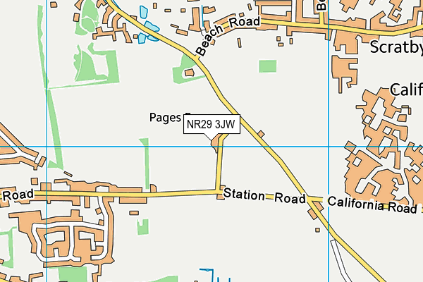 NR29 3JW map - OS VectorMap District (Ordnance Survey)