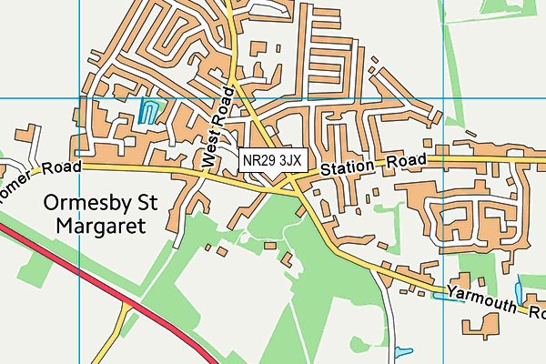 NR29 3JX map - OS VectorMap District (Ordnance Survey)