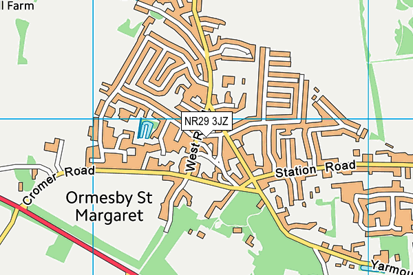 NR29 3JZ map - OS VectorMap District (Ordnance Survey)