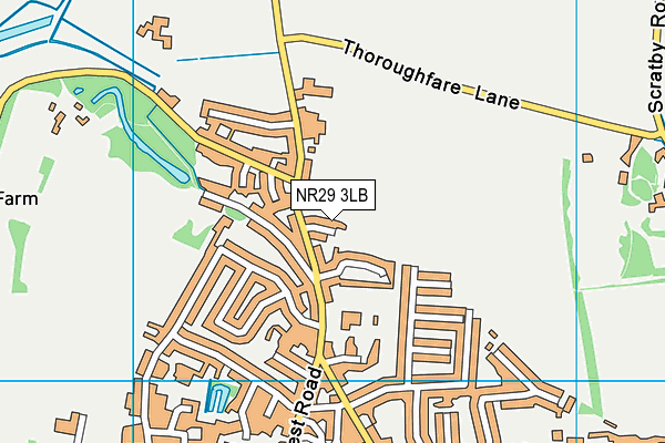 NR29 3LB map - OS VectorMap District (Ordnance Survey)
