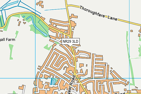 NR29 3LD map - OS VectorMap District (Ordnance Survey)