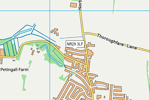 NR29 3LF map - OS VectorMap District (Ordnance Survey)