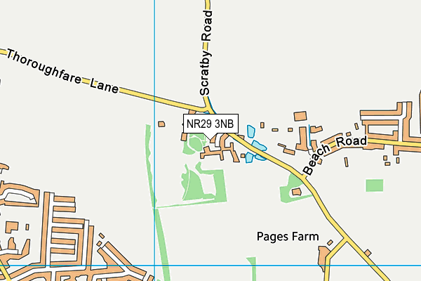 NR29 3NB map - OS VectorMap District (Ordnance Survey)