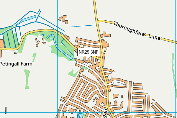 NR29 3NF map - OS VectorMap District (Ordnance Survey)