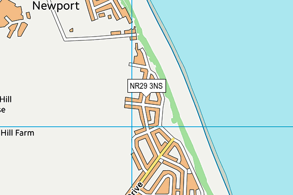 NR29 3NS map - OS VectorMap District (Ordnance Survey)