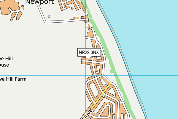 NR29 3NX map - OS VectorMap District (Ordnance Survey)