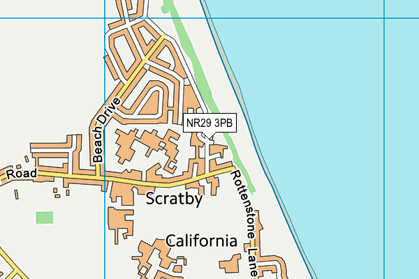 NR29 3PB map - OS VectorMap District (Ordnance Survey)