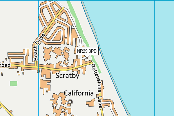NR29 3PD map - OS VectorMap District (Ordnance Survey)