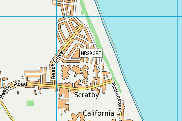 NR29 3PF map - OS VectorMap District (Ordnance Survey)