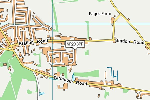 NR29 3PP map - OS VectorMap District (Ordnance Survey)