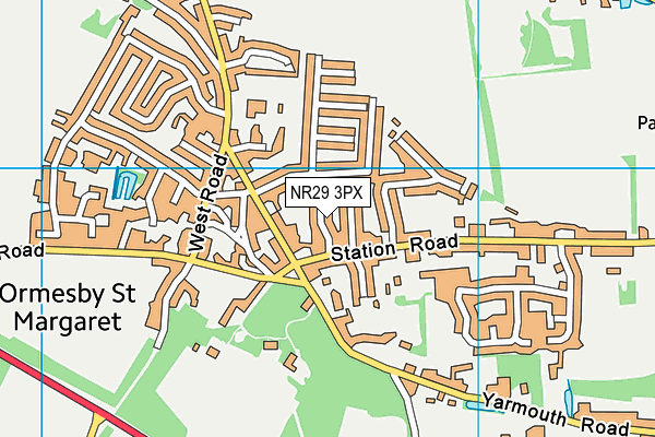 NR29 3PX map - OS VectorMap District (Ordnance Survey)