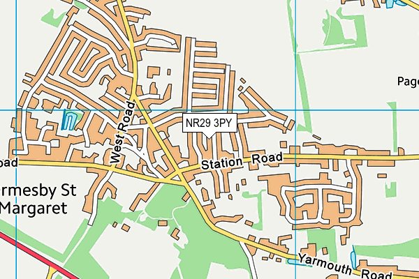 NR29 3PY map - OS VectorMap District (Ordnance Survey)