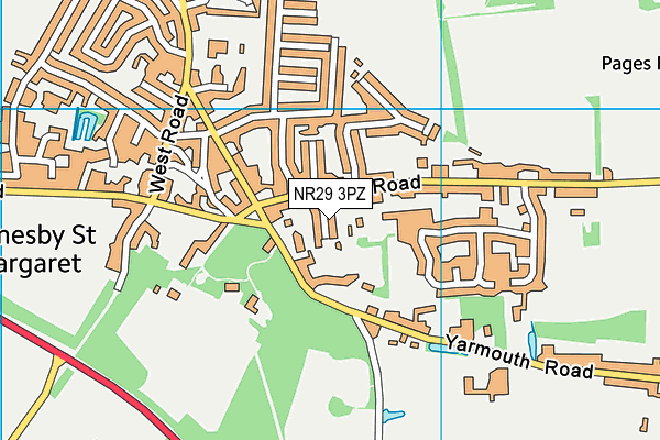 NR29 3PZ map - OS VectorMap District (Ordnance Survey)