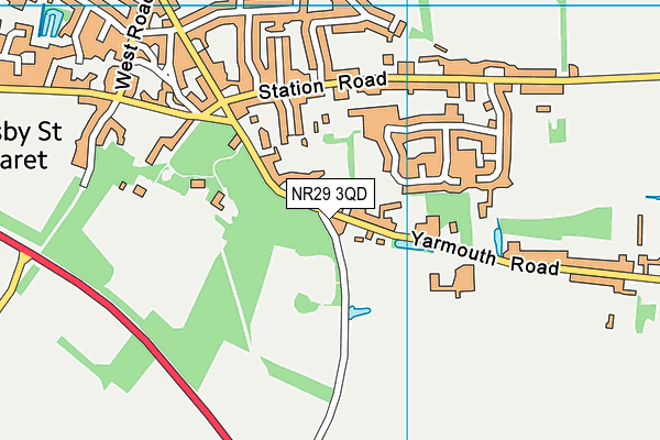 NR29 3QD map - OS VectorMap District (Ordnance Survey)