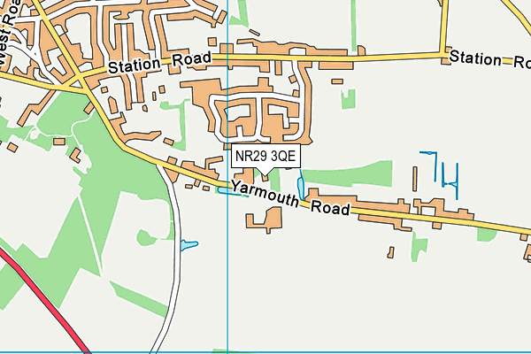 NR29 3QE map - OS VectorMap District (Ordnance Survey)