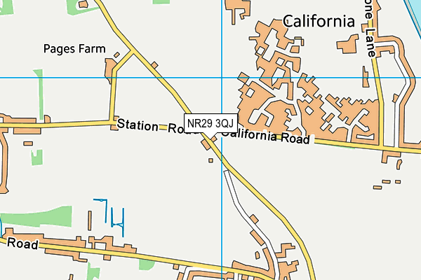 NR29 3QJ map - OS VectorMap District (Ordnance Survey)
