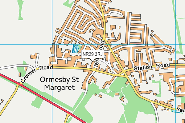 NR29 3RJ map - OS VectorMap District (Ordnance Survey)