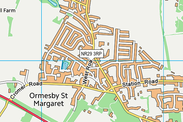 NR29 3RP map - OS VectorMap District (Ordnance Survey)