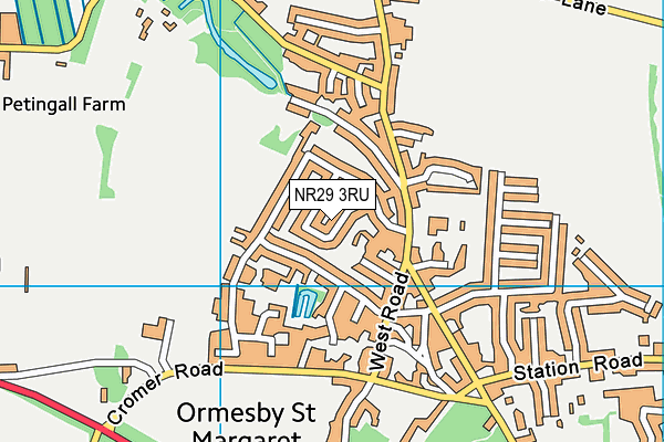 NR29 3RU map - OS VectorMap District (Ordnance Survey)