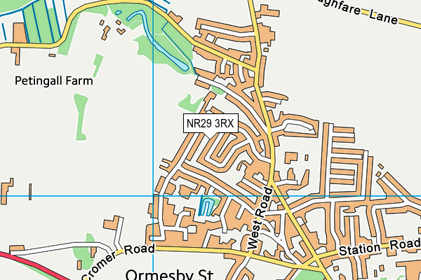 NR29 3RX map - OS VectorMap District (Ordnance Survey)