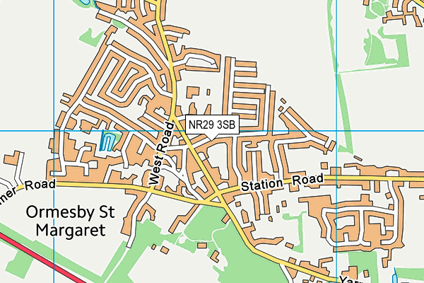 NR29 3SB map - OS VectorMap District (Ordnance Survey)
