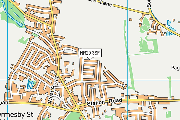 NR29 3SF map - OS VectorMap District (Ordnance Survey)