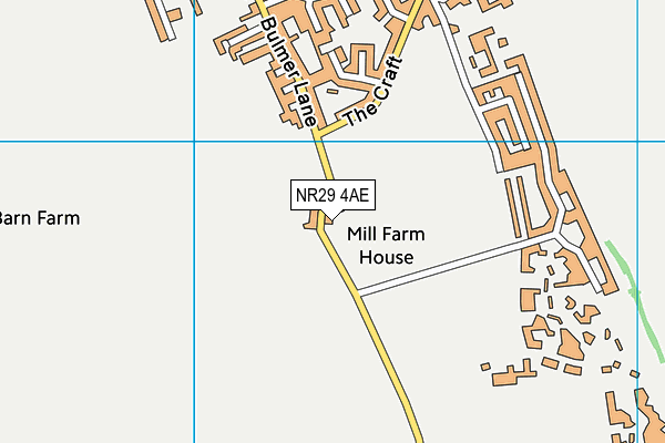 NR29 4AE map - OS VectorMap District (Ordnance Survey)