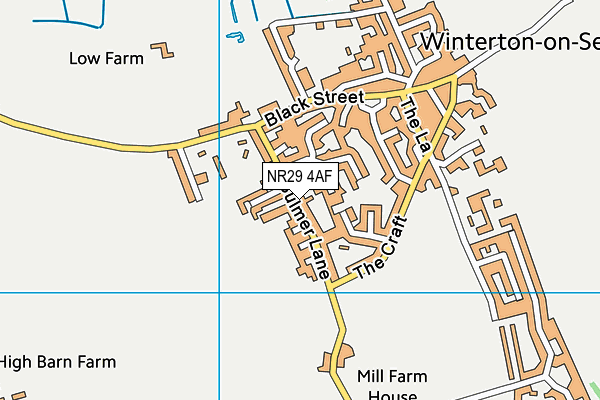 NR29 4AF map - OS VectorMap District (Ordnance Survey)