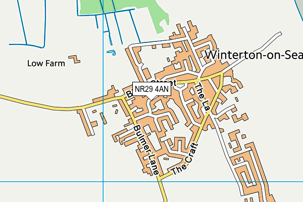 NR29 4AN map - OS VectorMap District (Ordnance Survey)