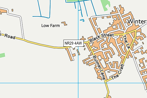 NR29 4AW map - OS VectorMap District (Ordnance Survey)