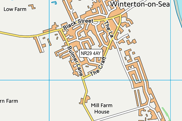 NR29 4AY map - OS VectorMap District (Ordnance Survey)