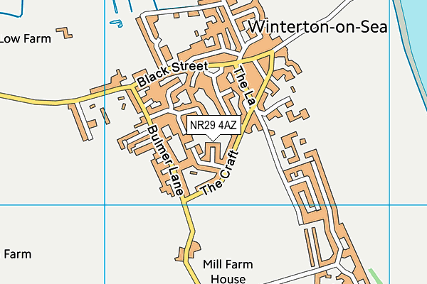 NR29 4AZ map - OS VectorMap District (Ordnance Survey)