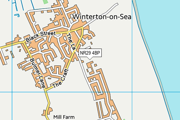 NR29 4BP map - OS VectorMap District (Ordnance Survey)