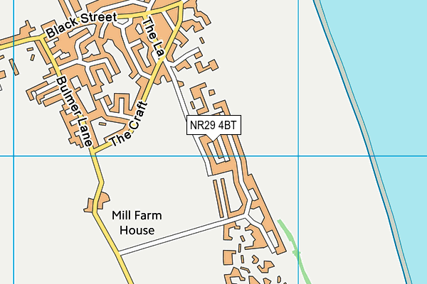 NR29 4BT map - OS VectorMap District (Ordnance Survey)