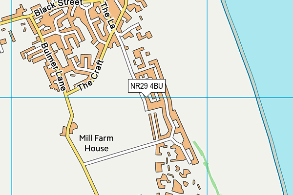 NR29 4BU map - OS VectorMap District (Ordnance Survey)