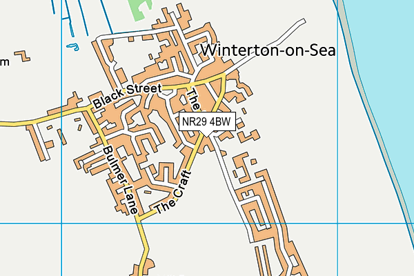 NR29 4BW map - OS VectorMap District (Ordnance Survey)