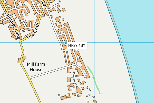 NR29 4BY map - OS VectorMap District (Ordnance Survey)