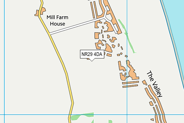 NR29 4DA map - OS VectorMap District (Ordnance Survey)