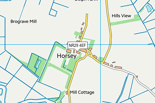 NR29 4EF map - OS VectorMap District (Ordnance Survey)